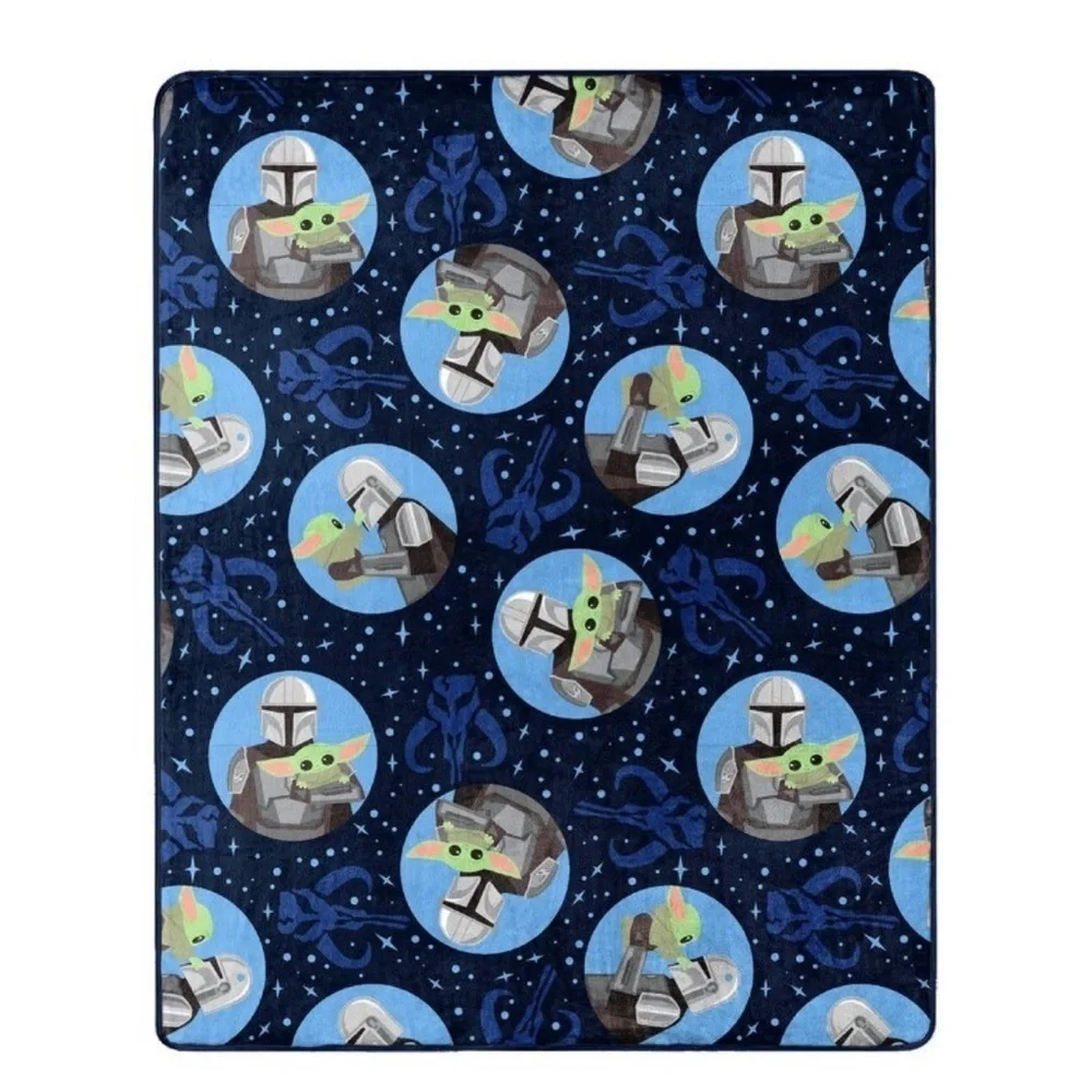 NWT Disneys Star Wars mandalorian throw blanket & pillow set